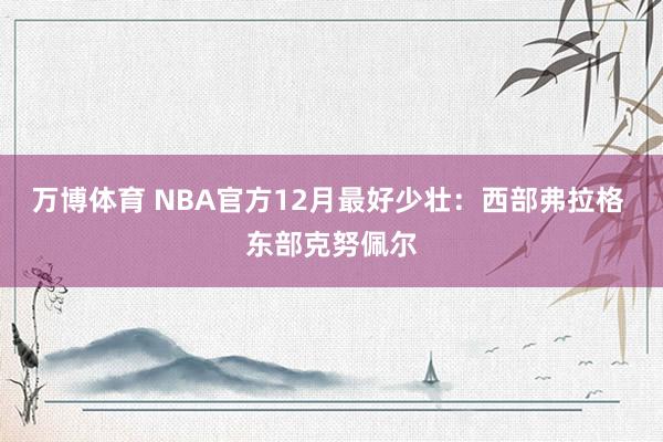 万博体育 NBA官方12月最好少壮:西部弗拉格 东部克努佩尔